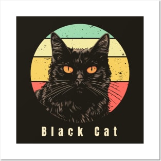 Black Cat Retro Posters and Art